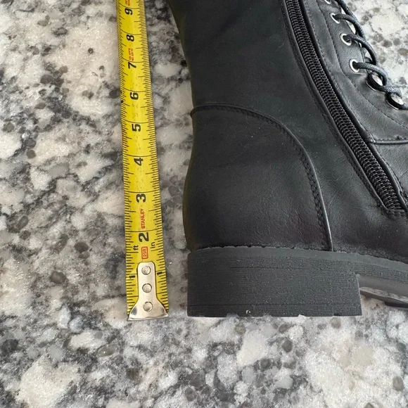 Mark & Maddux Travis-05 Black Lace-Up Over-the-Knee Combat Boots - Picture 7 of 7